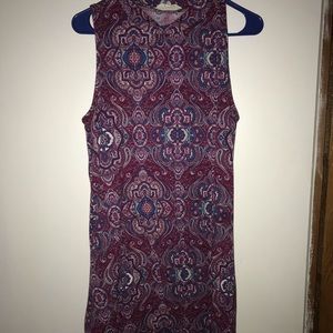 Pink Rose Sleeveless Summer Dress